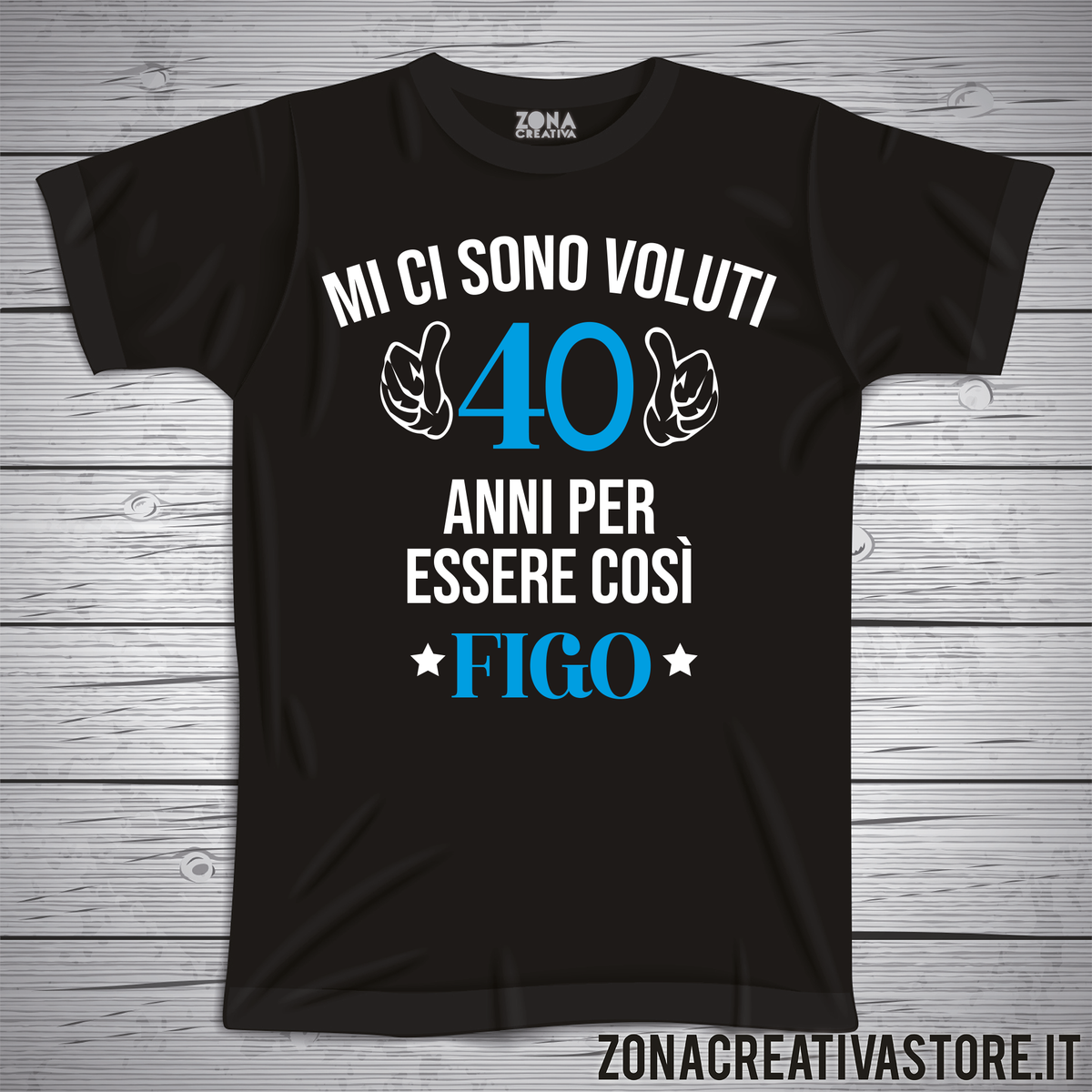 T-shirt per festa di compleanno MI CI SONO VOLUTI 40 ANNI PER ESSERE C –  zonacreativastore