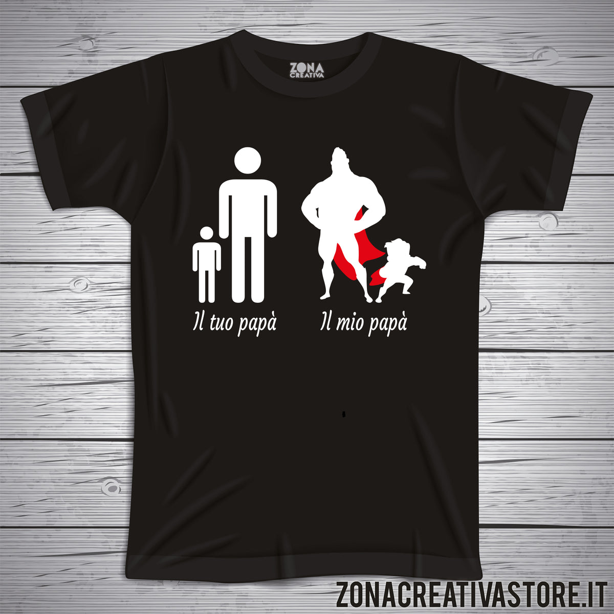 T-shirt Settantallora 'Papà Falegname' – Modello J973, Originale Italiana - 4