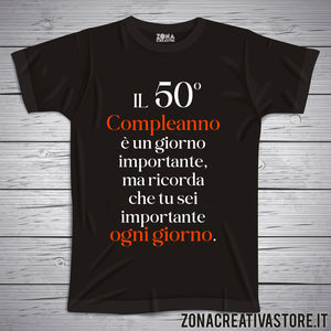 T-shirt per festa di compleanno 50 compleanno importante