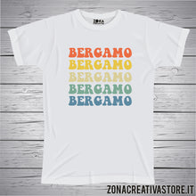 Carica l'immagine nel visualizzatore di Gallery, T-shirt con scritta vintage BERGAMO