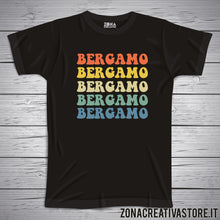 Carica l'immagine nel visualizzatore di Gallery, T-shirt con scritta vintage BERGAMO