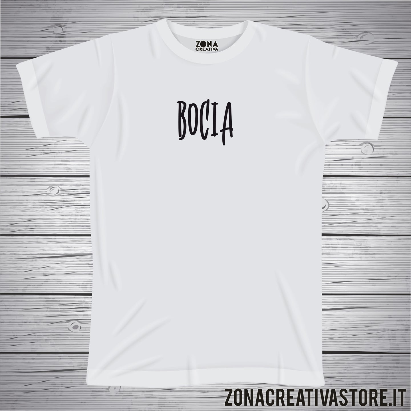 T-shirt divertente con frase in dialetto veneto bocia