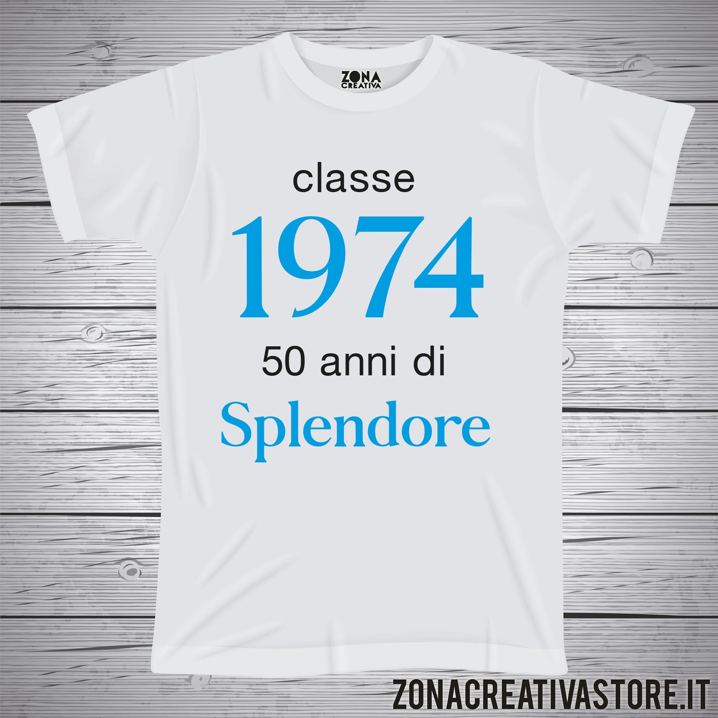 T-shirt per festa di compleanno CLASSE 1974