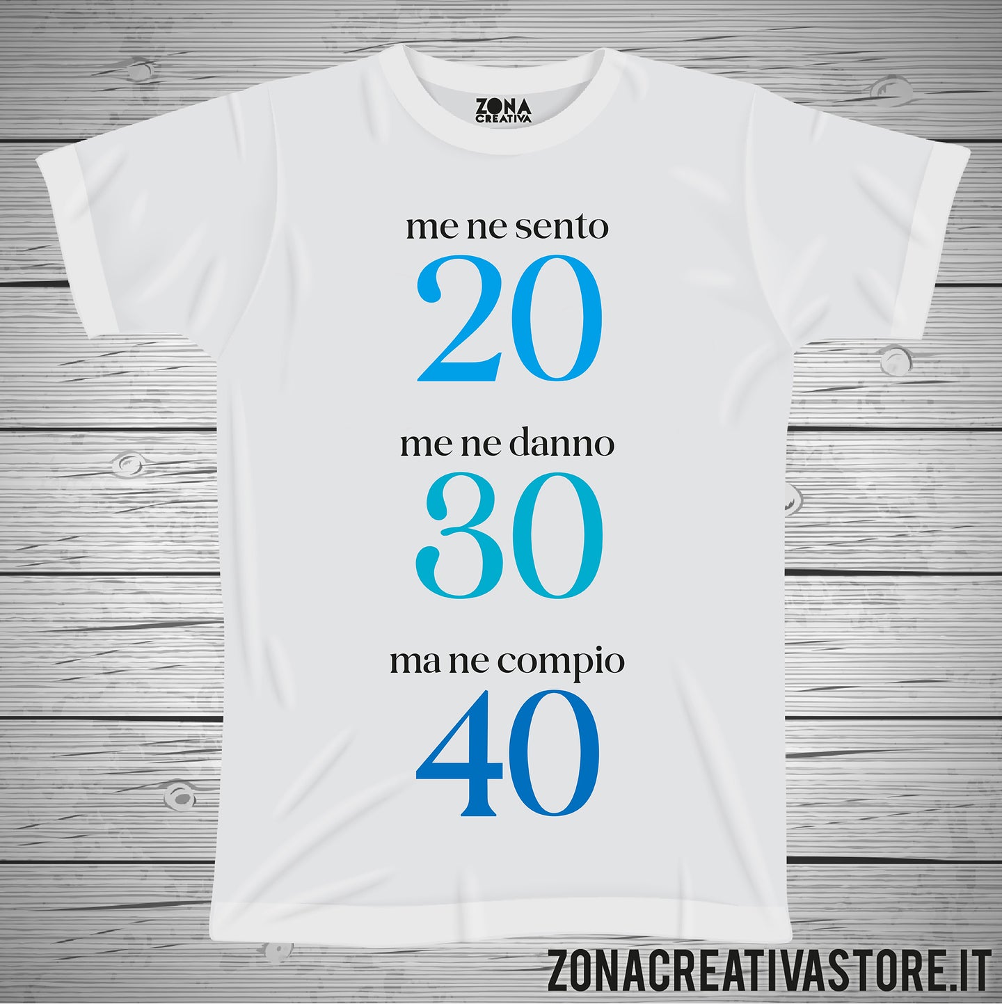 T-shirt per festa di compleanno MA NE COMPIO 40
