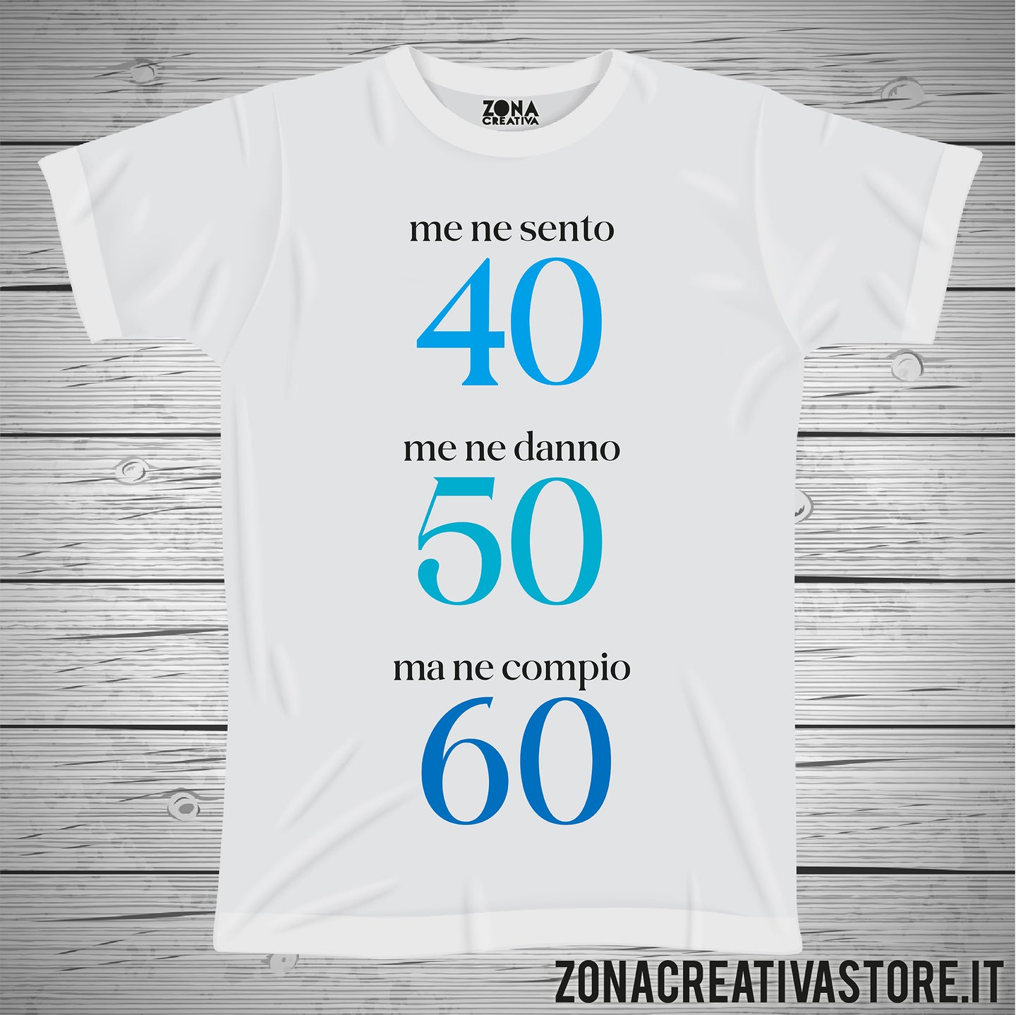 T-shirt per festa di compleanno MA NE COMPIO 60