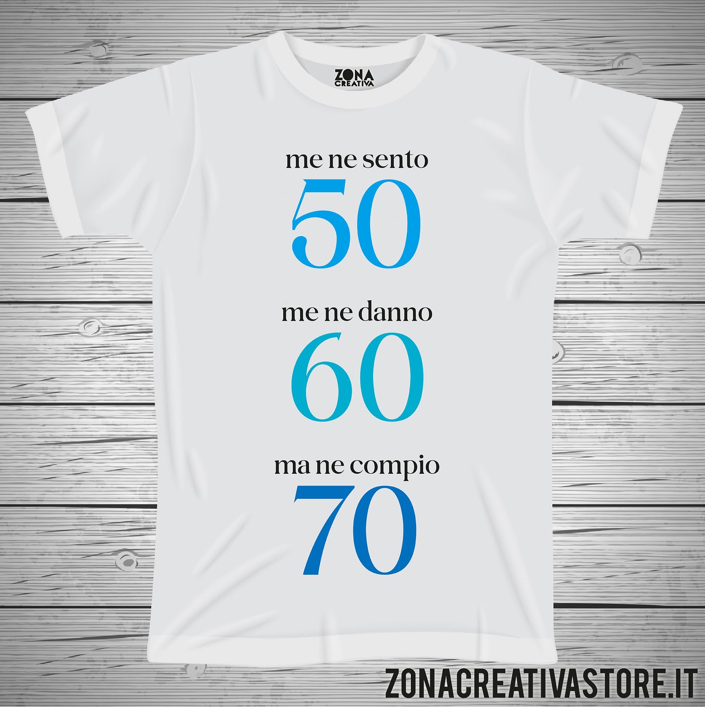 T-shirt per festa di compleanno MA NE COMPIO 70