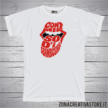 Carica l'immagine nel visualizzatore di Gallery, T-shirt divertente con frase in dialetto bergamasco Conta mia so di sbambosade