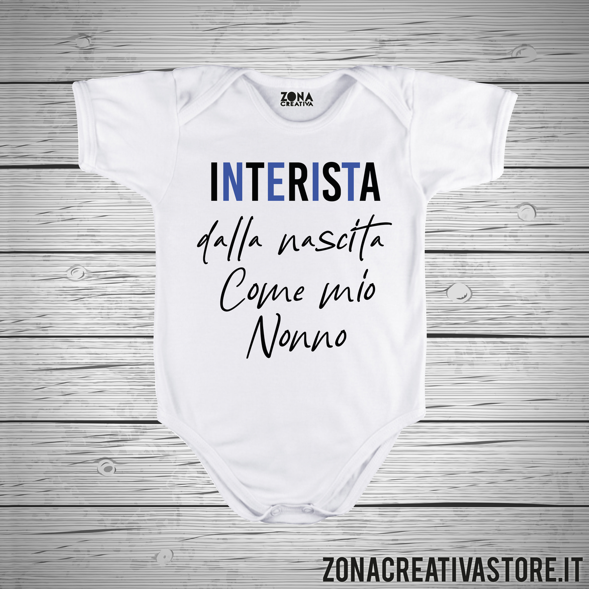 Body per bimbo bimba personalizzato con frase dedicata ai futuri nonni - Orizzonte CM Print