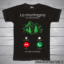 Carica l&#39;immagine nel visualizzatore di Gallery, T-shirt divertenti la Montagna sta chiamando e io devo rispondere