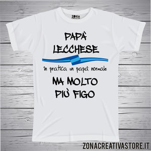 T-shirt con frasi sui nonni PAPA' LECCHESE