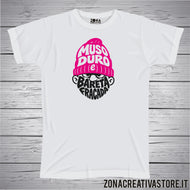 T-shirt divertente con frase in dialetto veneto Muso duro e bareta fracada