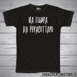 T-shirt divertente con frase in dialetto romano NA FIGURA DA PERACOTTARO