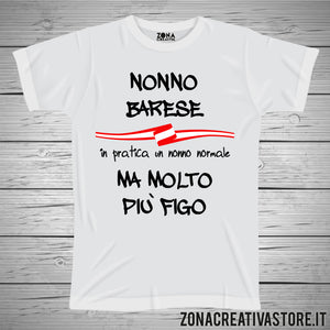 T-shirt con frasi sui nonni NONNO BARESE