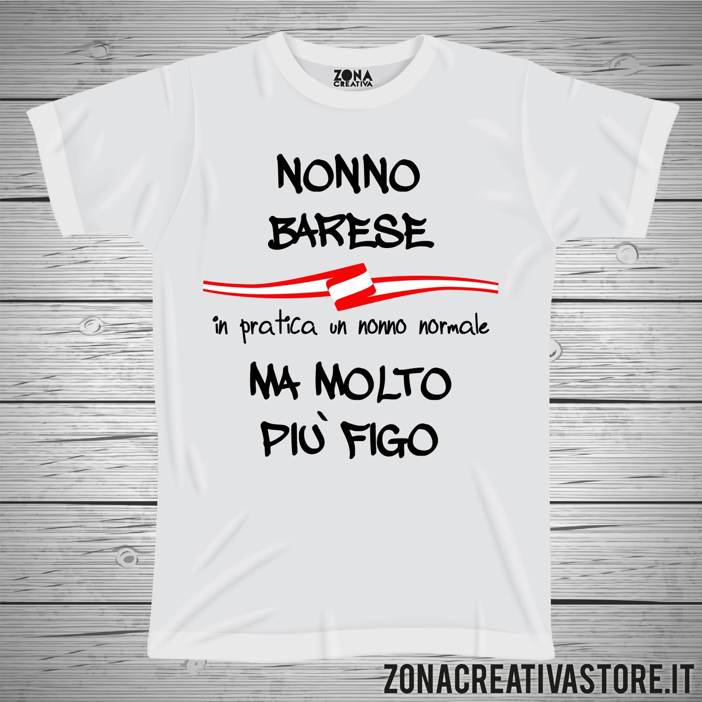 T-shirt con frasi sui nonni NONNO BARESE