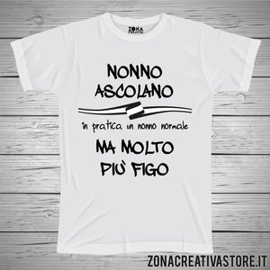 T-shirt con frasi sui nonni NONNO ASCOLANO