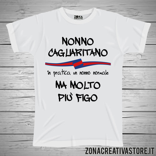 T-shirt con frasi sui nonni NONNO CAGLIARITANO