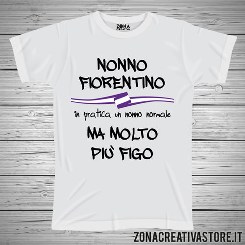 T-shirt con frasi sui nonni NONNO FIORENTINO