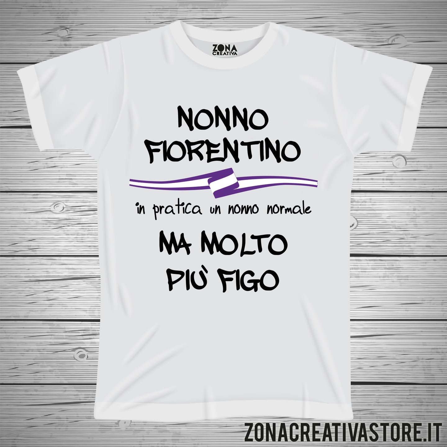 T-shirt con frasi sui nonni NONNO FIORENTINO