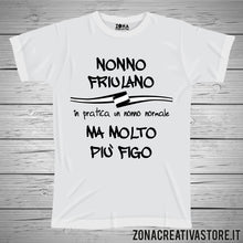 Carica l&#39;immagine nel visualizzatore di Gallery, T-shirt con frasi sui nonni NONNO FRIULANO