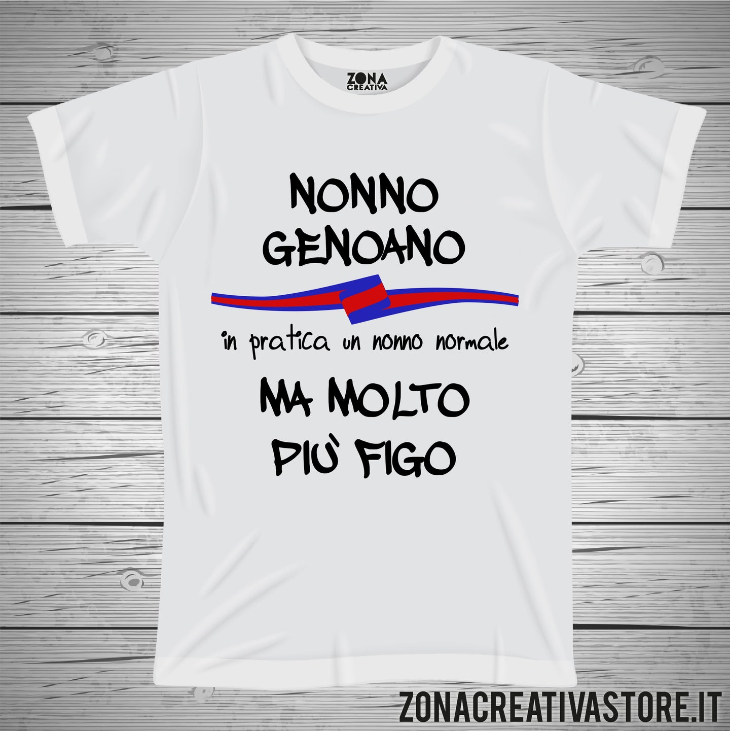 T-shirt con frasi sui nonni NONNO GENOANO