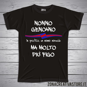 T-shirt con frasi sui nonni NONNO GENOANO