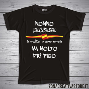 T-shirt con frasi sui nonni NONNO LECCESE