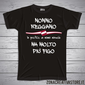 T-shirt con frasi sui nonni NONNO REGGIANO