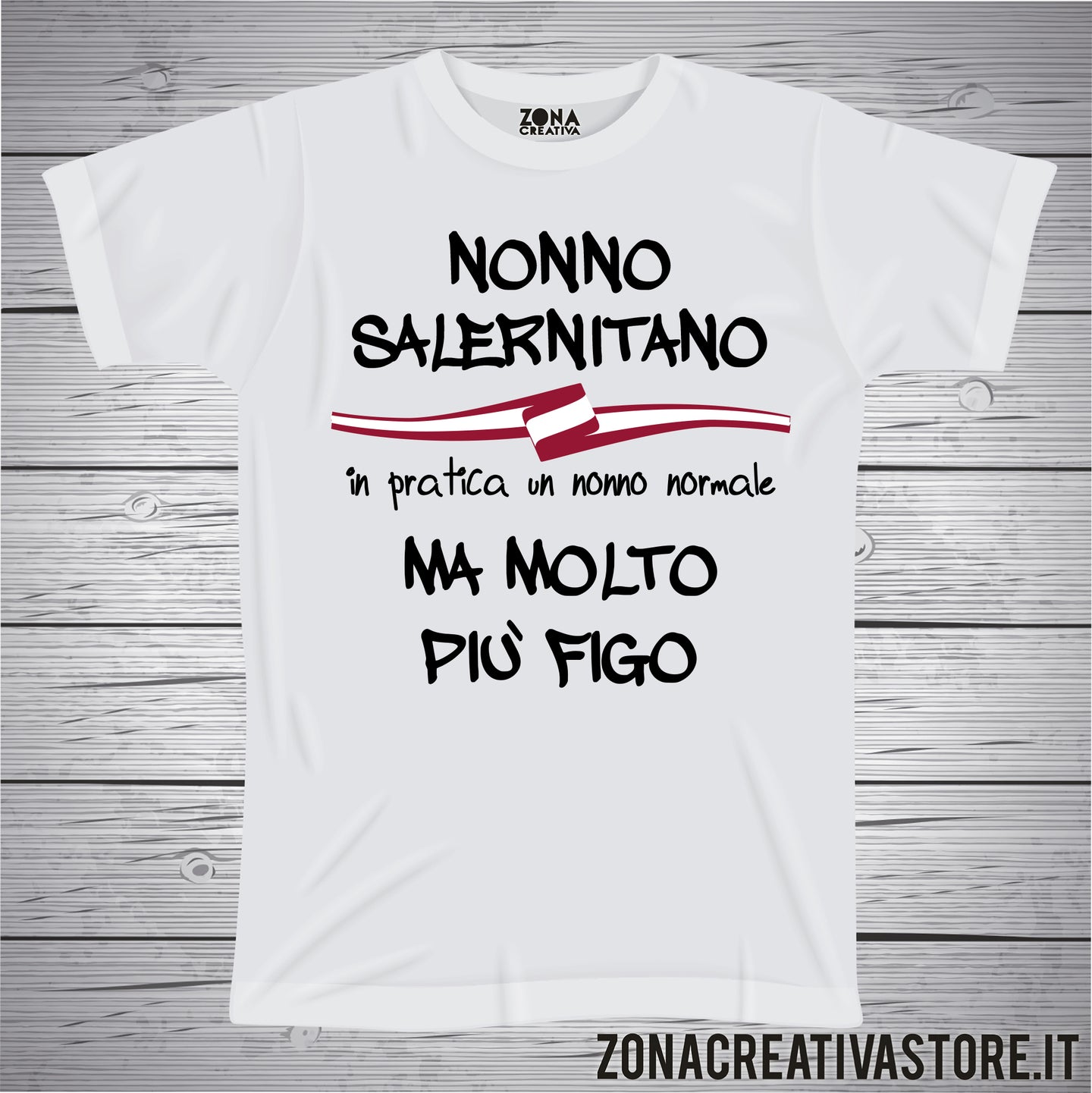 T-shirt con frasi sui nonni NONNO SALERNITANO