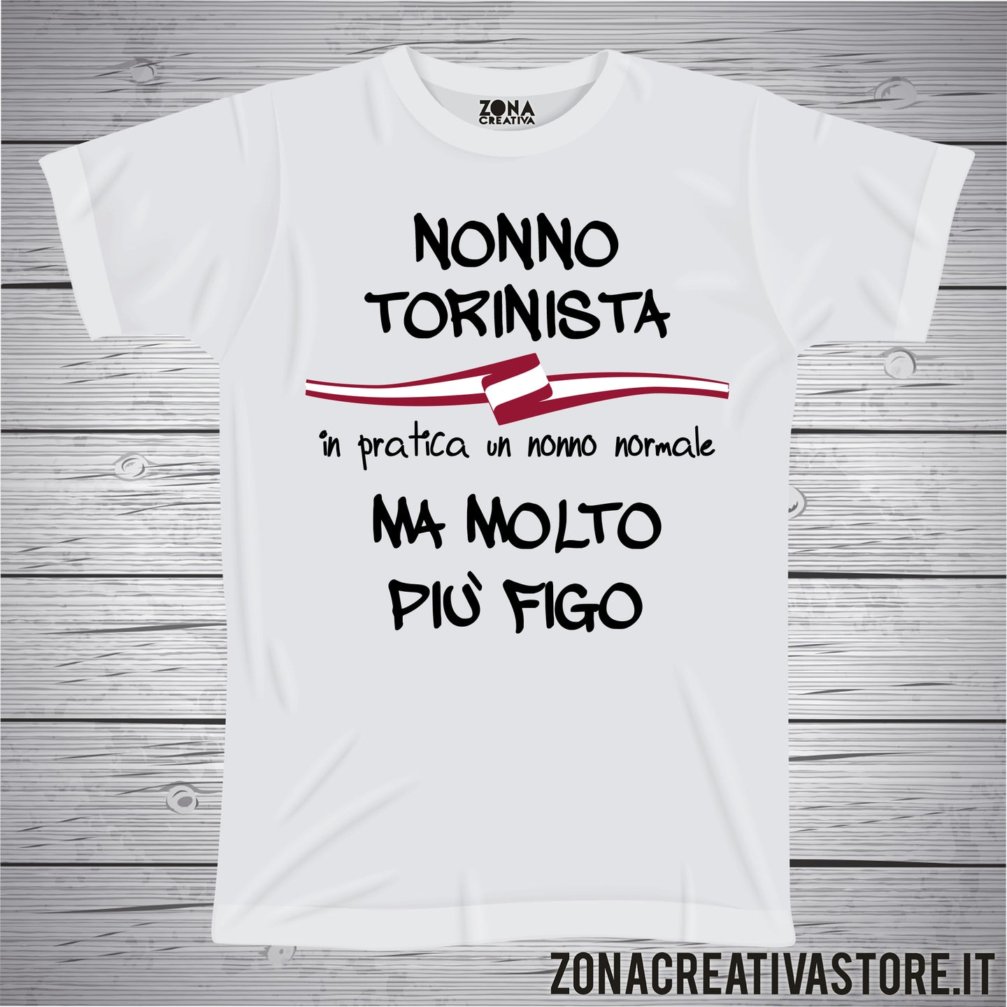 T-shirt con frasi sui nonni NONNO TORINISTA