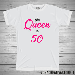 Copia del T-shirt per festa di compleanno THE QUEEN IS 50