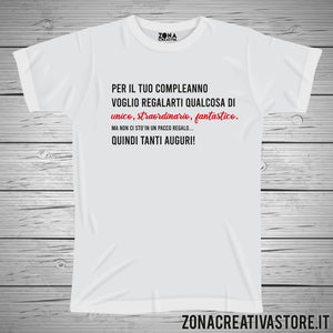T-shirt per festa di compleanno UNICO, STRAORDINARIO, FANTASTICO...