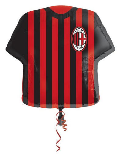 Pallone gonfiabile foil forma di maglietta calcio Milan - Altezza cm. 60