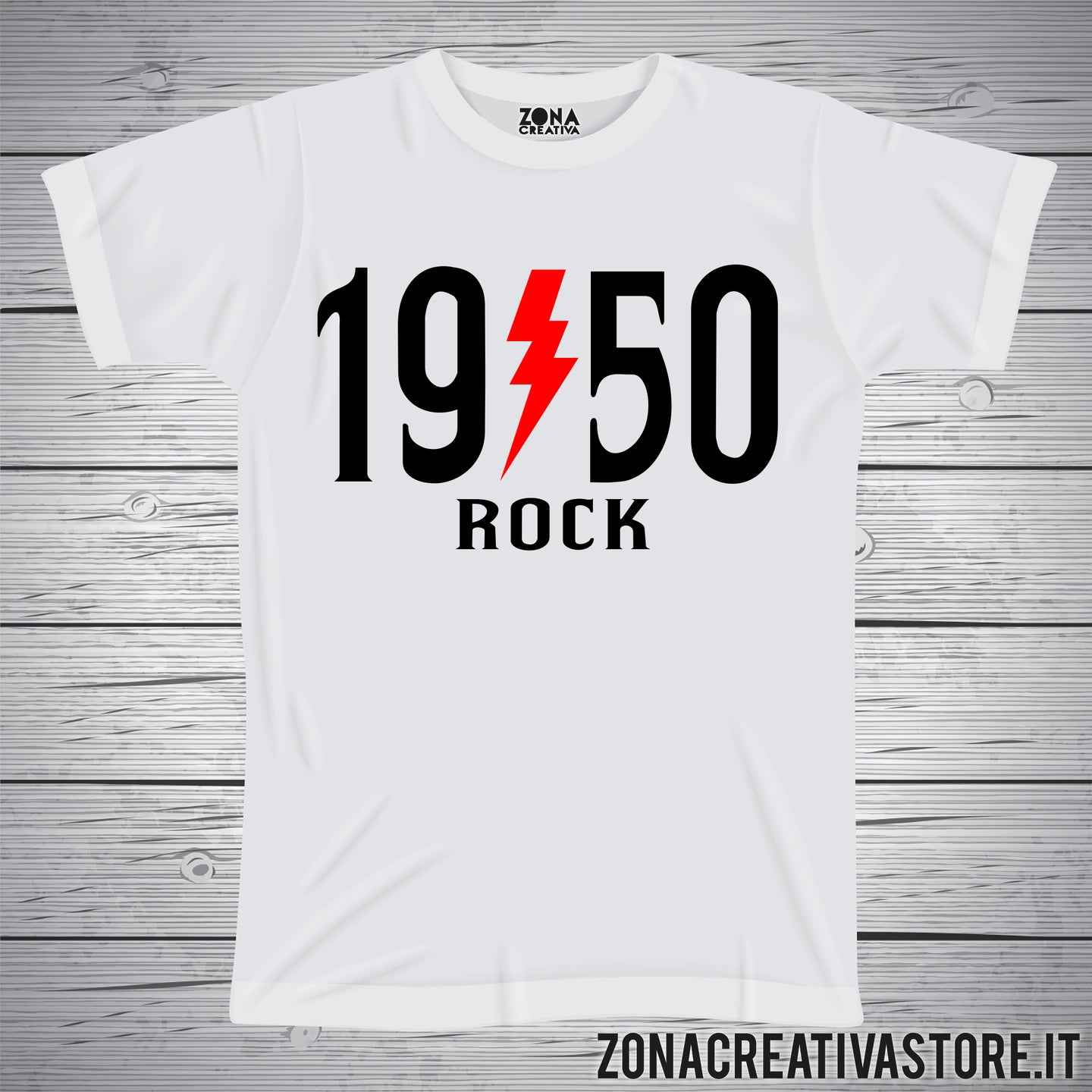 T-shirt per festa di compleanno 1950 ROCK