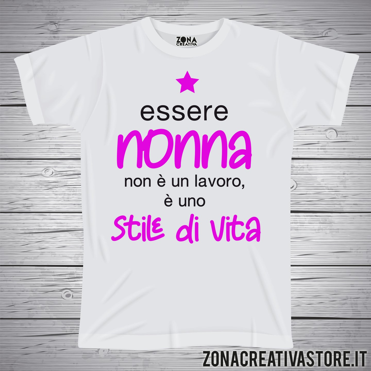 T-shirt con frasi sui nonni NONNA STILE DI VITA