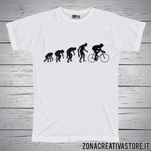 Carica l&#39;immagine nel visualizzatore di Gallery, T-shirt EVOLUZIONE CICLISMO