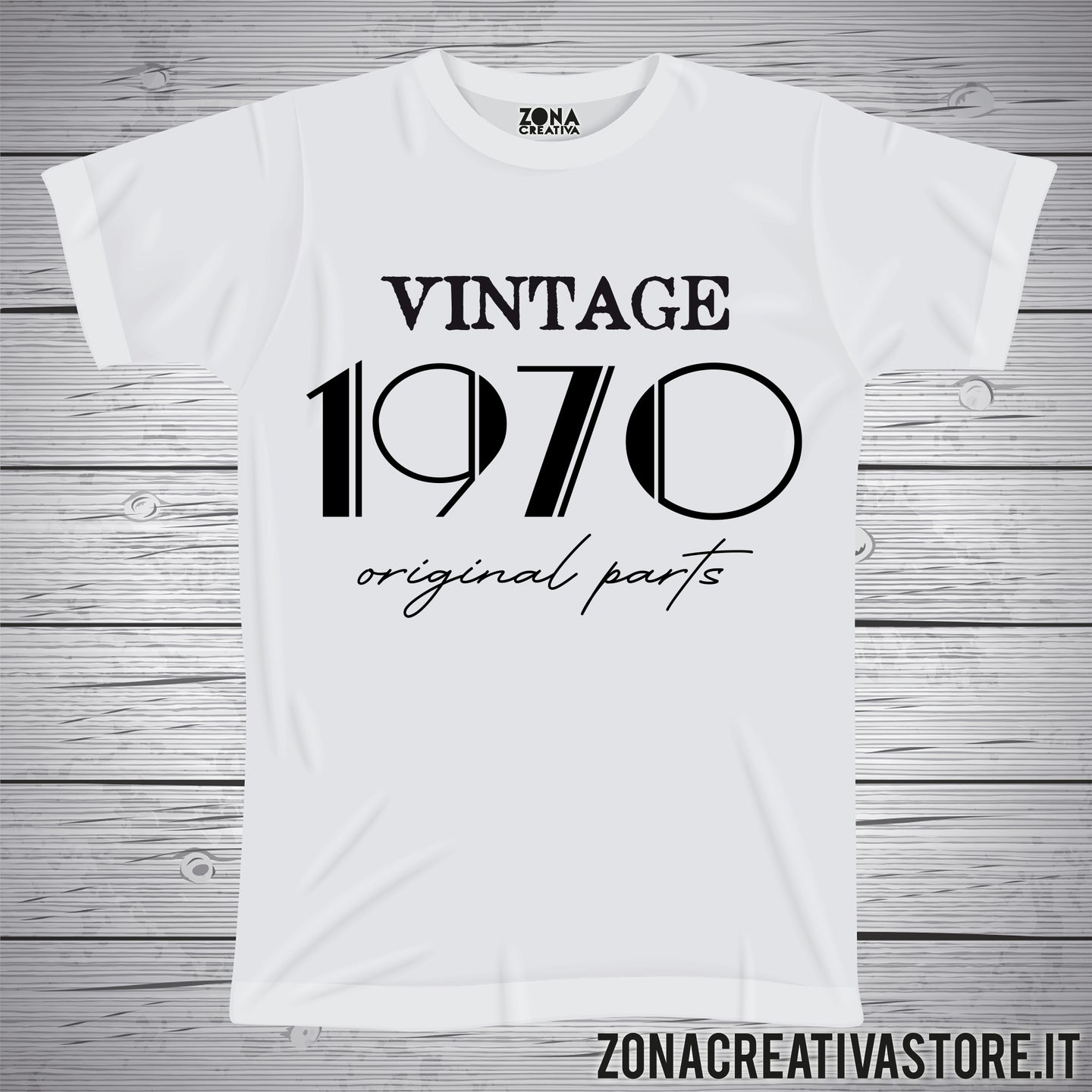 T-shirt per festa di compleanno VINTAGE 1970