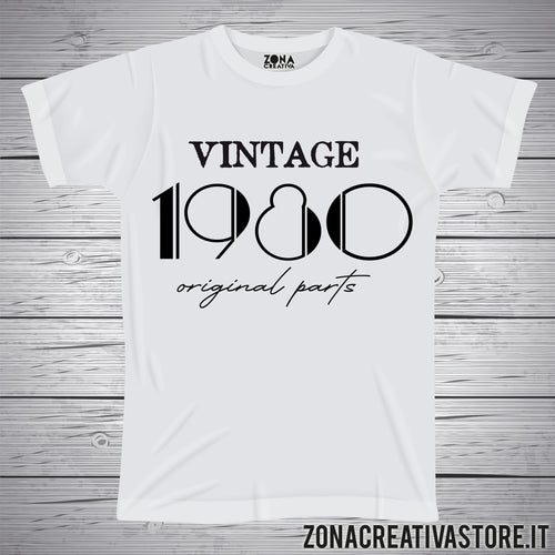 T-shirt per festa di compleanno VINTAGE 1980