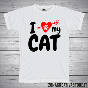 T-shirt I LOVE MY CAT