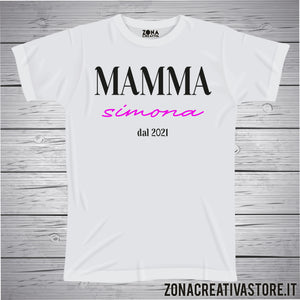T-shirt MAMMA "Nome" 2021 - La t-shirt può essere personalizzata con qualsiasi nome