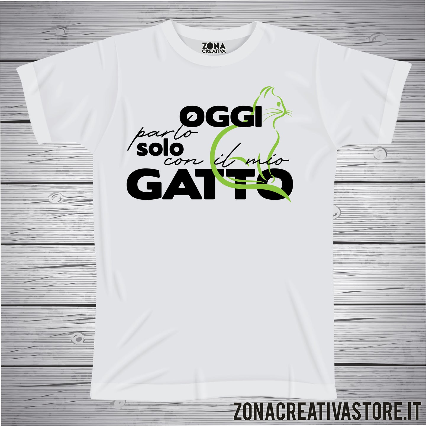 T-shirt OGGI PARLO SOLO CON IL MIO GATTO