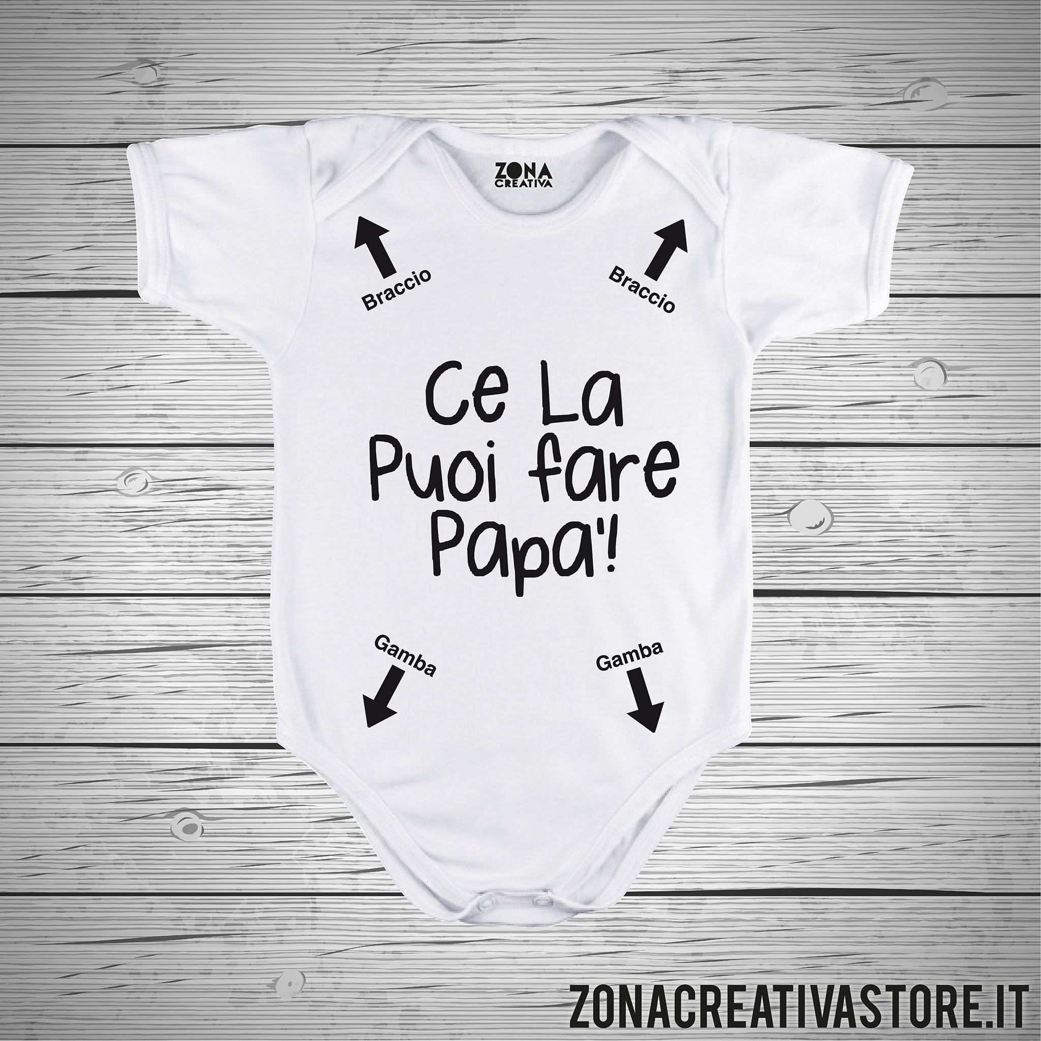 Shirtgeil papà puoi farcela - Regali teneri per Il Body Neonato Manica Shirtgeil papà puoi farcela - Regali teneri per Il Body Neonato Manica