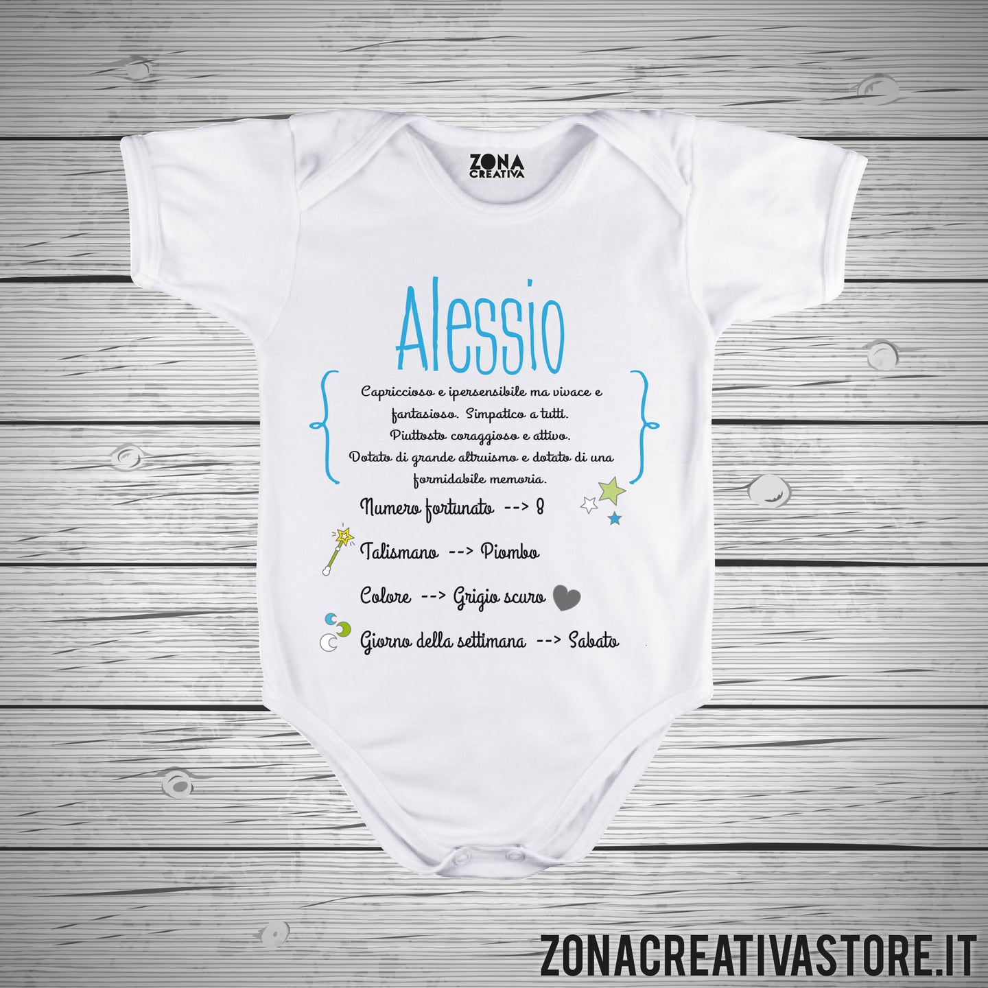 Body neonato nome Alessio
