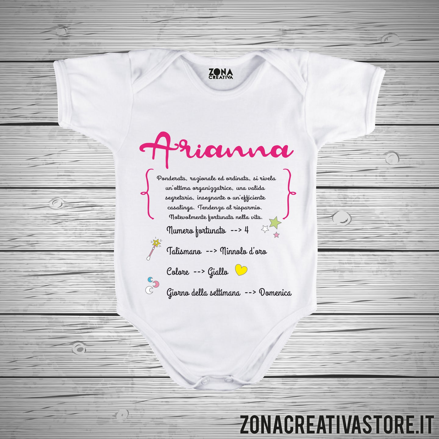 Body neonato nome Arianna