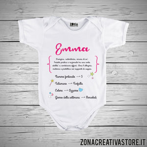 Body neonato nome Emma