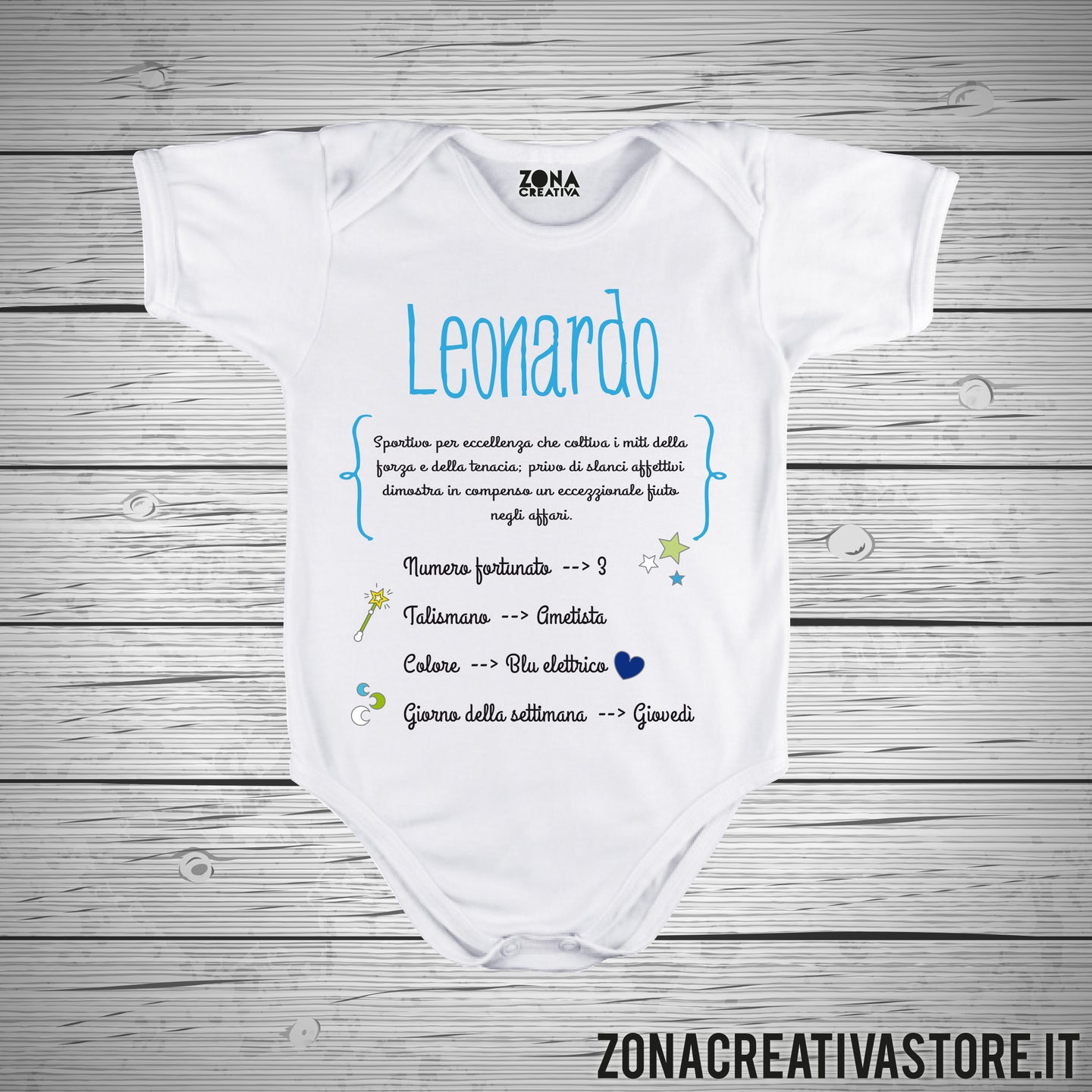 Body neonato nome Leonardo