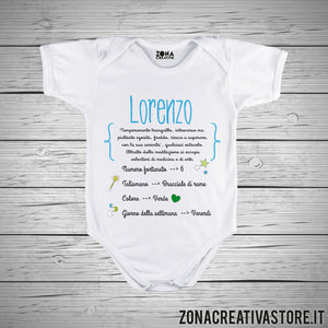 Body neonato nome Lorenzo