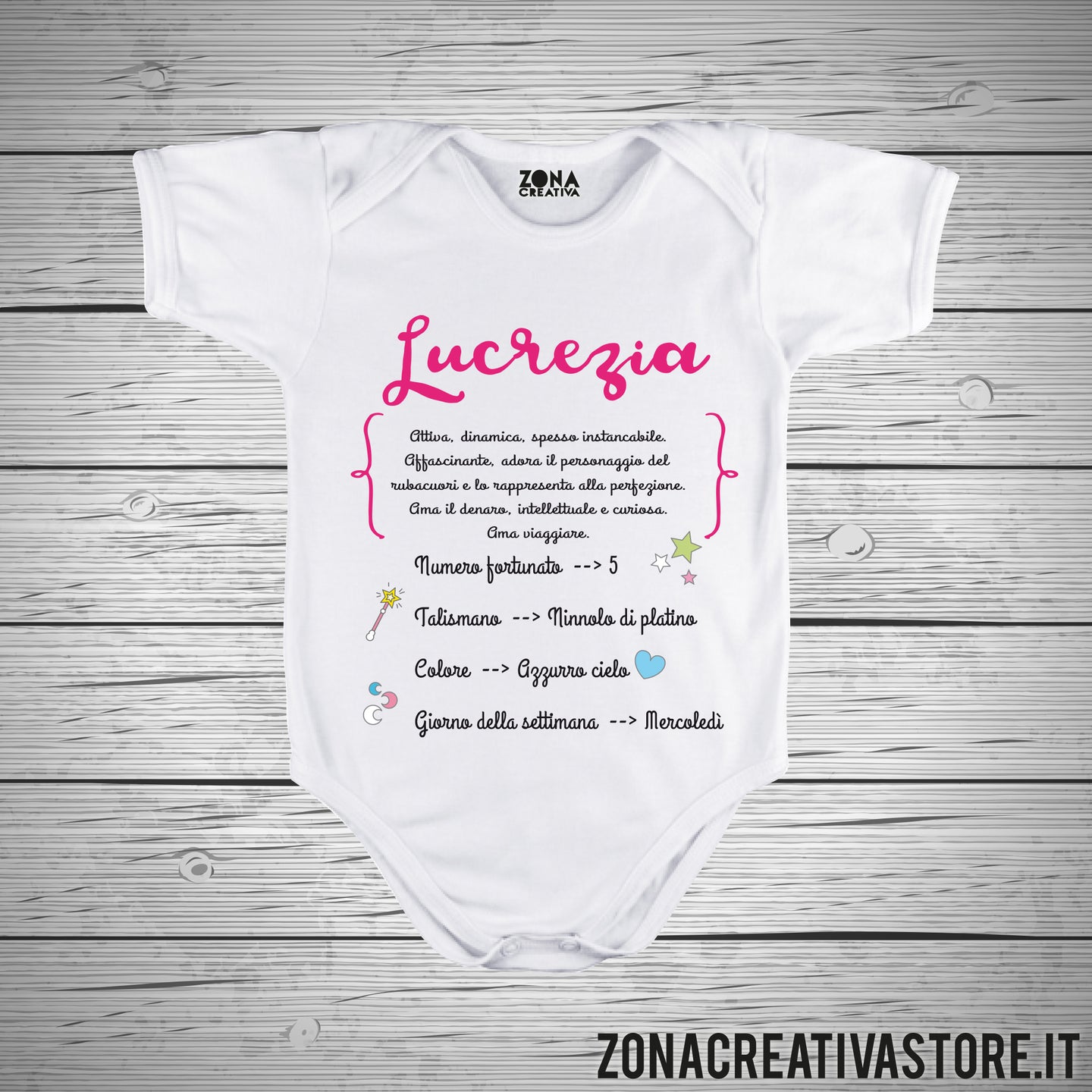 Body neonato nome Lucrezia