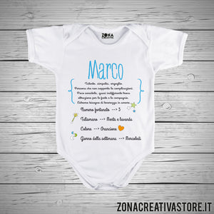 Body neonato nome Marco