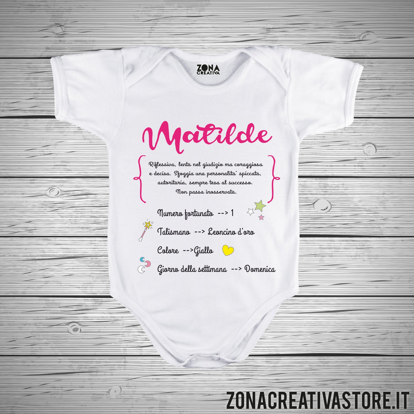 Body neonato nome Matilde