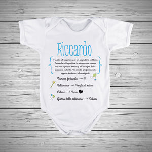 Body neonato nome Riccardo